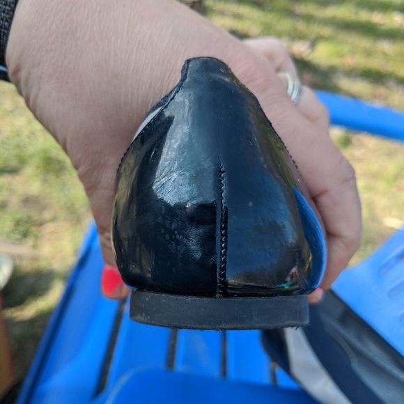 Me too Navy Blue & Grey Cap Toe Flats Size 6M - Picture 5 of 5